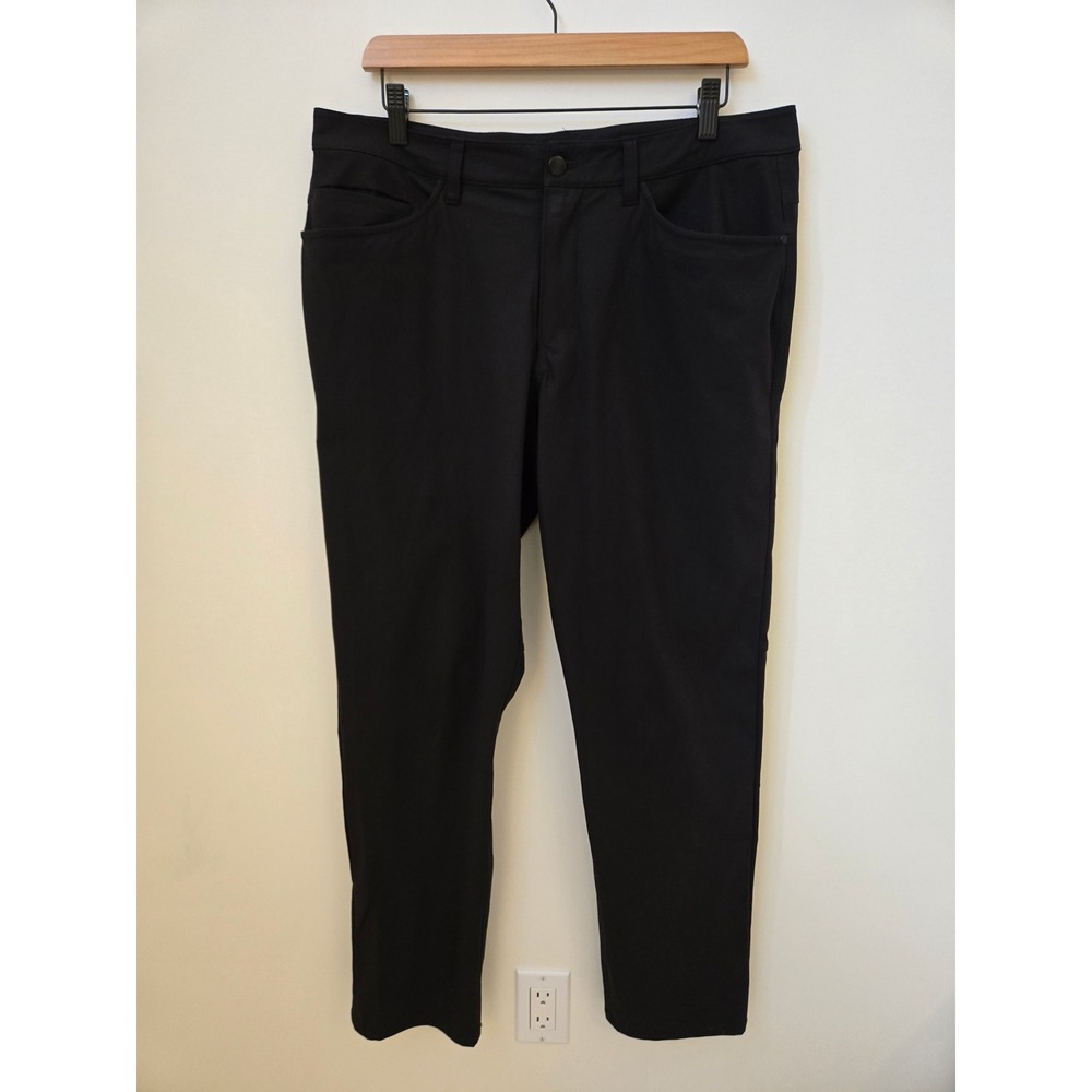 Lululemon Mens ABC Pants Black Size 34 Slim Fit Performance Stretch 34x29‎